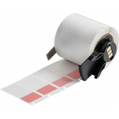 Brady, Etikettenrolle, M6-30-427-RD, Vinyl, selbstlaminierend, Rot/Transparent, matt, 19.05 x 12.70(38.10) mm, für (46.02 mm) Brady, Etikettenrolle, M6-30-427-RD, Vinyl, selbstlaminierend, Rot/Transparent, matt, 19.05 x 12.70(38.10) mm, für (46.02 mm)