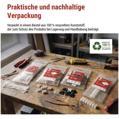 Emos, Kabelhalter, Kabelschelle 8 mm, schwarz, 50 Stk Emos, Kabelhalter, Kabelschelle 8 mm, schwarz, 50 Stk