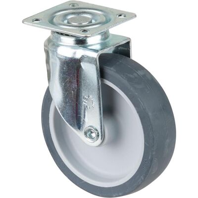Magni, Möbelrollen, Lenkrolle, Gummirad, grauGleitlager 80 mm Magni, Möbelrollen, Lenkrolle, Gummirad, grauGleitlager 80 mm