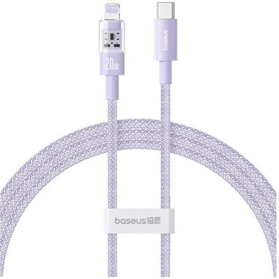 Baseus Gem USB-C zu Lightning Schnellladekabel 1 m 20 W Lila - USB Kabel Baseus Gem USB-C zu Lightning Schnellladekabel 1 m 20 W Lila - USB Kabel