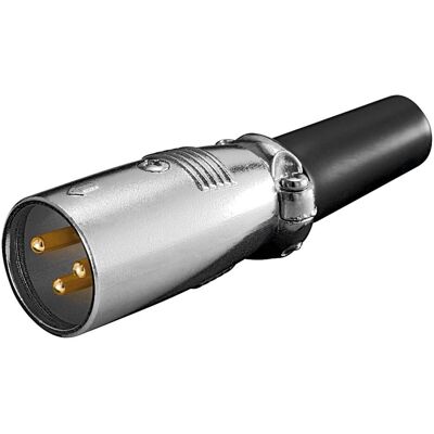 Goobay Mikrofonstecker, 3 Pin, Audio Stecker, Schwarz Goobay Mikrofonstecker, 3 Pin, Audio Stecker, Schwarz