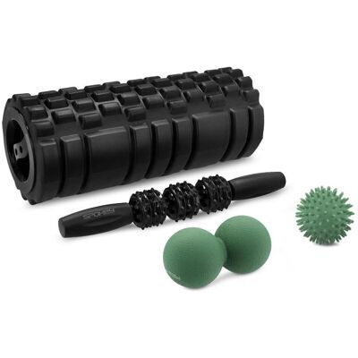 Spokey, Faszienball + Faszienrolle, Massagerolle mit Zubehör Mixroll Set (6.50 cm) Spokey, Faszienball + Faszienrolle, Massagerolle mit Zubehör Mixroll Set (6.50 cm)