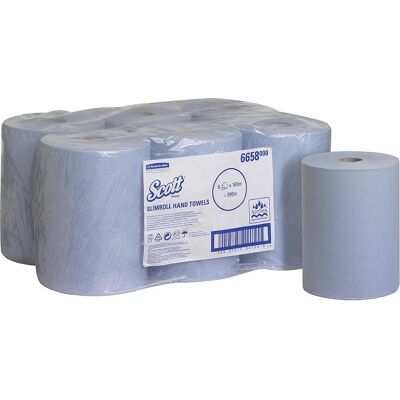 Kimberly-Clark SCOTT SLIMROLL Hand Towels Blue, Haushaltspapier, Blau Kimberly-Clark SCOTT SLIMROLL Hand Towels Blue, Haushaltspapier, Blau