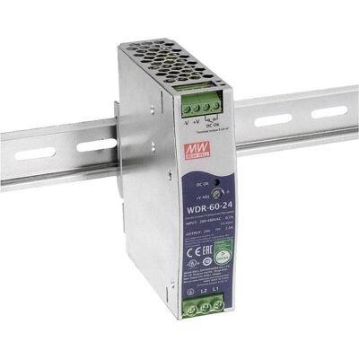 MeanWell, Systemstromversorgung, MEAN WELL WDR-60-48, 180 - 550 V, 60 W, 48 V, RoHS, 32 mm, 102 mm MeanWell, Systemstromversorgung, MEAN WELL WDR-60-48, 180 - 550 V, 60 W, 48 V, RoHS, 32 mm, 102 mm