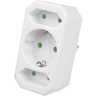 Heitech - Steckdosenadapter 3fach - Innenbereich - 3fach - Steckdosenleiste Heitech - Steckdosenadapter 3fach - Innenbereich - 3fach - Steckdosenleiste