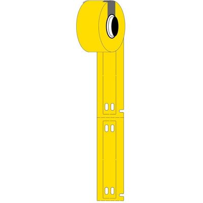 Brady, Etikettenrolle, M6-10x60-7598-YL, Kabelanhänger, Polyester, Gelb, glänzend, 10.00 x 60.00 mm, nicht klebend (20.62 mm) Brady, Etikettenrolle, M6-10x60-7598-YL, Kabelanhänger, Polyester, Gelb, glänzend, 10.00 x 60.00 mm, nicht klebend (20.62 mm)