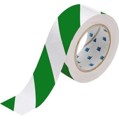 Brady, Sicherheitskennzeichnung, TS-50.80-514-GN/WT-STR-RL, ToughStripe, Bodenmarkierbänder, Polyester, Grün/Weiss (gestreift) Brady, Sicherheitskennzeichnung, TS-50.80-514-GN/WT-STR-RL, ToughStripe, Bodenmarkierbänder, Polyester, Grün/Weiss (gestreift)