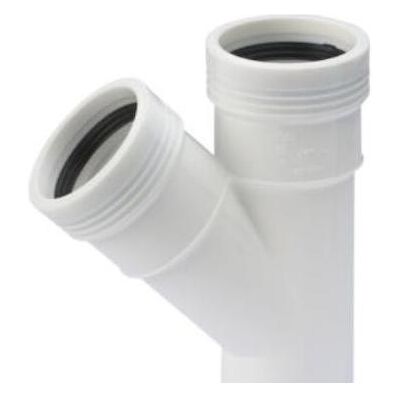 Wavin Zubehör Sanitärinstallation, PP grenrør 45 grader Ø 32-32 mm hvid Wavin Zubehör Sanitärinstallation, PP grenrør 45 grader Ø 32-32 mm hvid