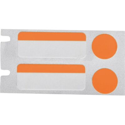 Brady, Etikettenrolle, THT-306-494-3-OR, Polyester, Weiss/Orange, glänzend, 25.4 x 12.7 mm, mit Deckeletikett (Orang Brady, Etikettenrolle, THT-306-494-3-OR, Polyester, Weiss/Orange, glänzend, 25.4 x 12.7 mm, mit Deckeletikett (Orang