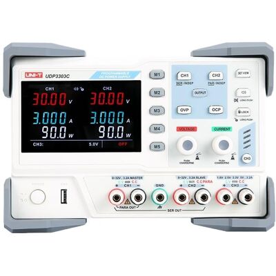 Uni-T Labornetzteil UDP3303C, 3-Kanal, RS232, 0...30 V, 0...3 A, 195 W, Labornetzgerät, Mehrfarbig Uni-T Labornetzteil UDP3303C, 3-Kanal, RS232, 0...30 V, 0...3 A, 195 W, Labornetzgerät, Mehrfarbig