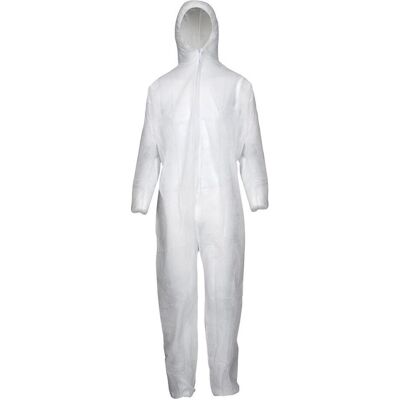 Magni, Schutzanzug + Arbeitsoverall, Schutzoverall, PP, 50g/qm, weiss, Gr.XL (XL) Magni, Schutzanzug + Arbeitsoverall, Schutzoverall, PP, 50g/qm, weiss, Gr.XL (XL)