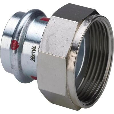 Viega, Rohrverbindungstechnik, Prestabo tilslutningsforskruning 22 mm x 34" forzinket stål (Rohrverschraubung) Viega, Rohrverbindungstechnik, Prestabo tilslutningsforskruning 22 mm x 34" forzinket stål (Rohrverschraubung)