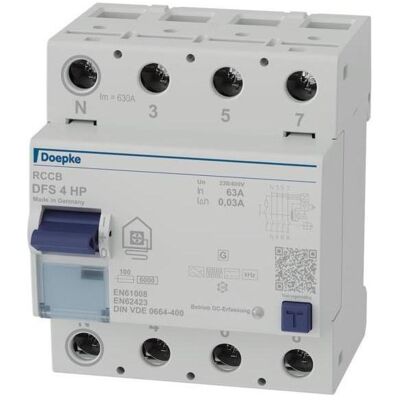 Doepke - DFS4 063-4/0.03-HP - 4P - 63A - RCCB Doepke - DFS4 063-4/0.03-HP - 4P - 63A - RCCB