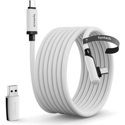 Eaton Kabel 2w1 Na Usb-c Usb-a Do Transmisji 5m 5gbps Do Meta Quest 3 2 Pro Pico4 / C100, Zubehör VR + AR, Schwarz Eaton Kabel 2w1 Na Usb-c Usb-a Do Transmisji 5m 5gbps Do Meta Quest 3 2 Pro Pico4 / C100, Zubehör VR + AR, Schwarz