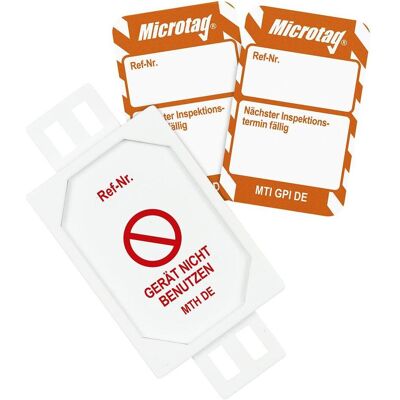 Brady, Sicherheitskennzeichnung, MIC-DE-PK-MTI-GPI-OR, Microtag Set, 20 x Microtag Halter, 20 x Microtag Einsteckschild (Wei Brady, Sicherheitskennzeichnung, MIC-DE-PK-MTI-GPI-OR, Microtag Set, 20 x Microtag Halter, 20 x Microtag Einsteckschild (Wei