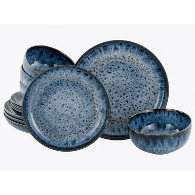 CreaTable, Geschirrset, Allround Magic Blue (12 Stk.) CreaTable, Geschirrset, Allround Magic Blue (12 Stk.)
