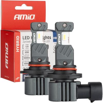 Amio, Autolampe, LED Koplampen/Mistlampen Hybrid series HB4 9006 Wit 6000K - 5600LM Canbus 60W (HB4) Amio, Autolampe, LED Koplampen/Mistlampen Hybrid series HB4 9006 Wit 6000K - 5600LM Canbus 60W (HB4)