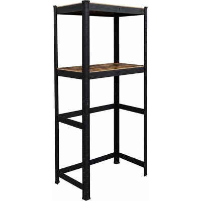 Relaxdays Waschmaschinenregal, Waschmaschinenschrank, Schwarz, Braun Relaxdays Waschmaschinenregal, Waschmaschinenschrank, Schwarz, Braun