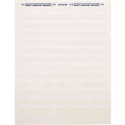Brady, Etikettenrolle, LAT-16-361-1, selbstlaminierendes Polyester, Weiss/Transparent, 25.4 x 8.64(19.05) mm, perman Brady, Etikettenrolle, LAT-16-361-1, selbstlaminierendes Polyester, Weiss/Transparent, 25.4 x 8.64(19.05) mm, perman