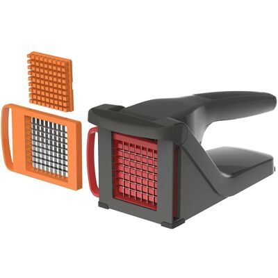 Zyliss Pommes-Frites und Gemüseschneider, Küchenreibe, Rot, Schwarz, Grau Zyliss Pommes-Frites und Gemüseschneider, Küchenreibe, Rot, Schwarz, Grau