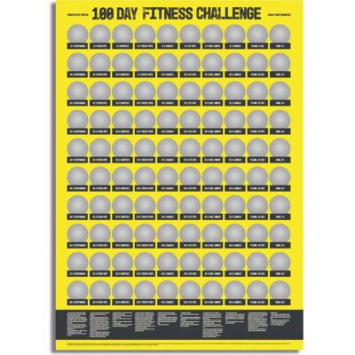 Out of the blue, Bilder, 100 Tage Fitness Challenge Scratch off Poster zum Rubbeln (60 x 42 cm) Out of the blue, Bilder, 100 Tage Fitness Challenge Scratch off Poster zum Rubbeln (60 x 42 cm)