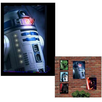 Bilder, Star Wars leuchtendes Gemälde - R2 - (3.30 x 4.25 cm) Bilder, Star Wars leuchtendes Gemälde - R2 - (3.30 x 4.25 cm)