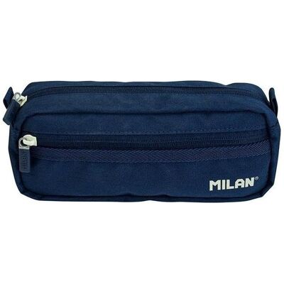 Milan, Etui, Quadratisches Federmäppchen mit 2 Reissverschlüssen, 1918, blau Milan, Etui, Quadratisches Federmäppchen mit 2 Reissverschlüssen, 1918, blau