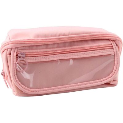 Lean Toys, Etui, Federmäppchen Schulset, erweiterbar, geräumig, rosa, 20x10cm Lean Toys, Etui, Federmäppchen Schulset, erweiterbar, geräumig, rosa, 20x10cm