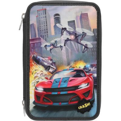 Dino, Etui, DEPESCHE ACTION World Federtasche LED Drohne 3 Fächer Dino, Etui, DEPESCHE ACTION World Federtasche LED Drohne 3 Fächer