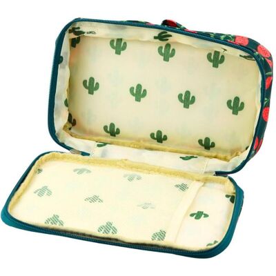 Lean Toys, Etui, Federmäppchen, Schul-Organizer, Kosmetiktasche, Kirschen, Grün, 22,5 cm Lean Toys, Etui, Federmäppchen, Schul-Organizer, Kosmetiktasche, Kirschen, Grün, 22,5 cm