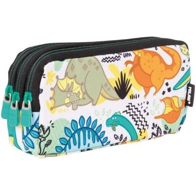 Milan, Etui, Grosses Federmäppchen mit 3 Fächern, Dinos Milan, Etui, Grosses Federmäppchen mit 3 Fächern, Dinos