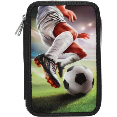 Dino, Etui, World - Action Word Double Pencil Case Football - Dark Grey Dino, Etui, World - Action Word Double Pencil Case Football - Dark Grey