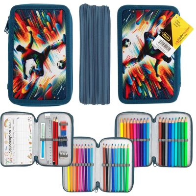 Idena, Etui, Federmappe Triple Fussball 47 Teile Idena, Etui, Federmappe Triple Fussball 47 Teile