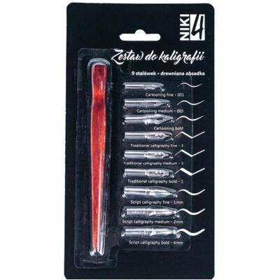 Koh-i-Noor, Schreibstifte, Kalligraphie-Set 9 Elemente + Halter (384498) (9x) Koh-i-Noor, Schreibstifte, Kalligraphie-Set 9 Elemente + Halter (384498) (9x)