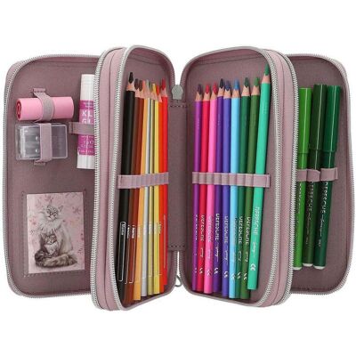 Depesche, Etui, TOPModel 3-Fach Federtasche BLOOMING KITTY Depesche, Etui, TOPModel 3-Fach Federtasche BLOOMING KITTY