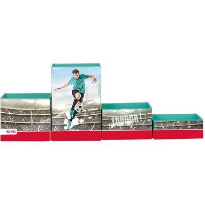Roth Schreibtisch Accessoire, Stifteköcher Set mit 4 faltbaren Boxen, Fussballstar Roth Schreibtisch Accessoire, Stifteköcher Set mit 4 faltbaren Boxen, Fussballstar
