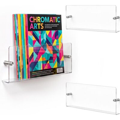 Relaxdays, Zeitungsständer, 3x Wand-Zeitschriftenhalter (48 x 5.50 x 14.50 cm) Relaxdays, Zeitungsständer, 3x Wand-Zeitschriftenhalter (48 x 5.50 x 14.50 cm)