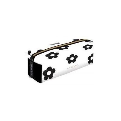 Beniamin, Etui, Federmäppchen mit schwarzen und weissen Blumen Beniamin, Etui, Federmäppchen mit schwarzen und weissen Blumen
