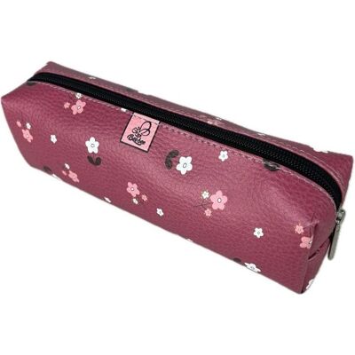 Bee-bee, Etui, Rechteckiges Federmäppchen mit Blumen auf einer Kirsche Bee-bee, Etui, Rechteckiges Federmäppchen mit Blumen auf einer Kirsche