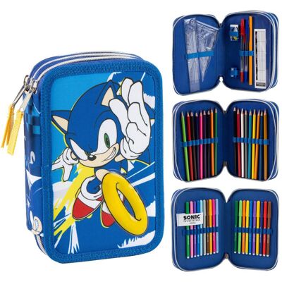 Cerdá, Etui, Sonic the Hedgehog triple pencil case Cerdá, Etui, Sonic the Hedgehog triple pencil case
