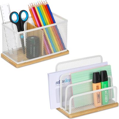 Relaxdays, Schreibtisch Accessoire, 2-tlg. Schreibtischorganizer Set Relaxdays, Schreibtisch Accessoire, 2-tlg. Schreibtischorganizer Set