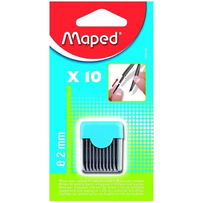Maped, Bleistiftminen, Ersatz-Bleiminen (10 Stk., 2 mm, H) Maped, Bleistiftminen, Ersatz-Bleiminen (10 Stk., 2 mm, H)