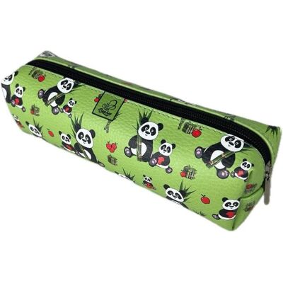 Bee-bee, Etui, Rechteckiges Federmäppchen mit Panda-Würfel und Pfannkuchen Bee-bee, Etui, Rechteckiges Federmäppchen mit Panda-Würfel und Pfannkuchen