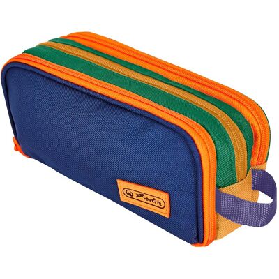 Herlitz, Etui, Pencil pouch 3 flaps rectangular assorted colours Herlitz, Etui, Pencil pouch 3 flaps rectangular assorted colours