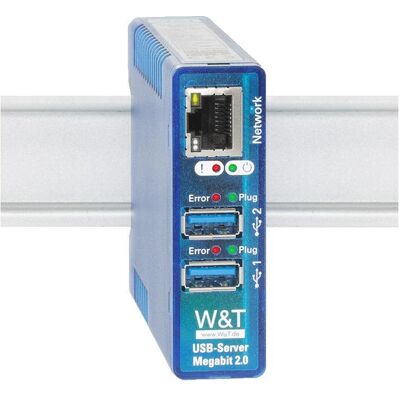W&T USB-Server Megabit 2.0, 2 unabh„ngige USB-Ports, Druckerserver W&T USB-Server Megabit 2.0, 2 unabh„ngige USB-Ports, Druckerserver
