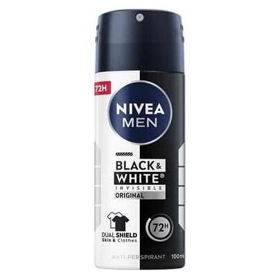 NIVEA, Deo, NIVEA Black&,White Invisible antyperspirant w sprayu 100ml (Spray, 100 ml) NIVEA, Deo, NIVEA Black&,White Invisible antyperspirant w sprayu 100ml (Spray, 100 ml)