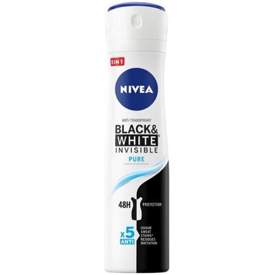NIVEA, Deo, Antitranspirant Spray Invisible For Black & White Pure 150ml (Spray, 150 ml) NIVEA, Deo, Antitranspirant Spray Invisible For Black & White Pure 150ml (Spray, 150 ml)