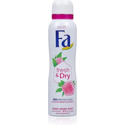 Fa, Deo, Fresh & Dry Peony Sensor Bed Antitranspirant Spray 150ml (150 ml) Fa, Deo, Fresh & Dry Peony Sensor Bed Antitranspirant Spray 150ml (150 ml)