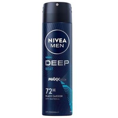 NIVEA, Deo, Men Deep Beat Maxx Tech Antiperspirant Spray 150ml (Spray, 150 ml) NIVEA, Deo, Men Deep Beat Maxx Tech Antiperspirant Spray 150ml (Spray, 150 ml)