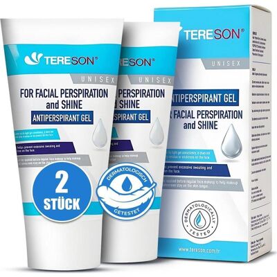 Tereson, Deo, Antitranspirant Gel, Bei Schwitzen im Gesicht, 50 ml x2 (50 ml) Tereson, Deo, Antitranspirant Gel, Bei Schwitzen im Gesicht, 50 ml x2 (50 ml)